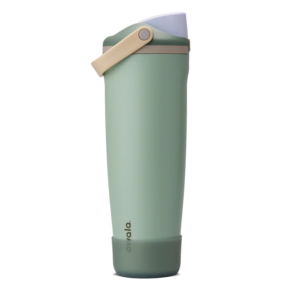 C07565   FreeSip Tumbler Sway Silicone Boot   Translucent Green   On 40 oz. Eucalyptus FreeSip Sway