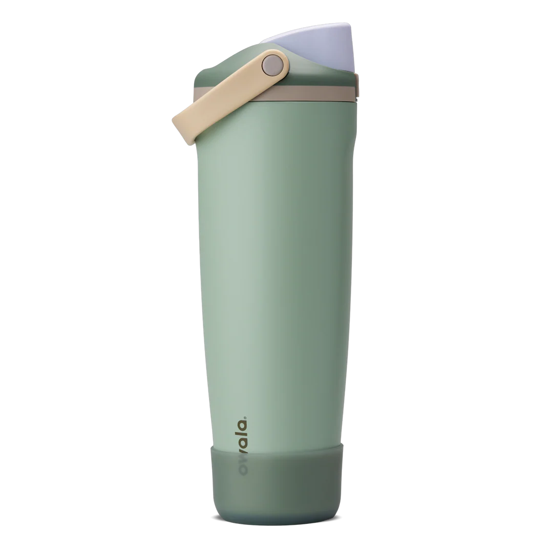 C07565   FreeSip Tumbler Sway Silicone Boot   Translucent Green   On 40 oz. Eucalyptus FreeSip Sway